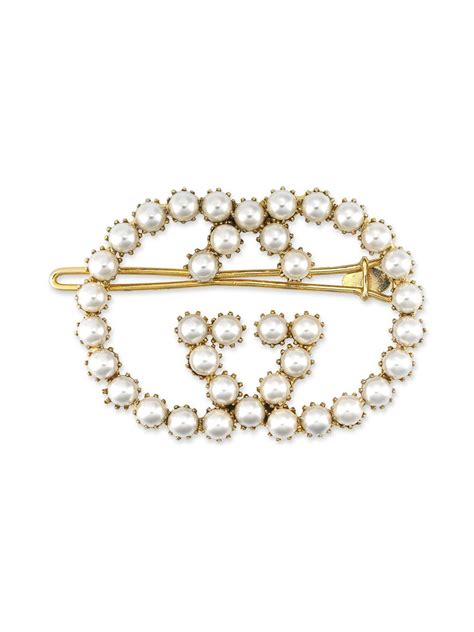 gucci pearl hair clip|farfetch gucci headbands.